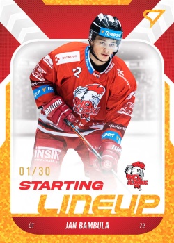 Jan Bambula Olomouc Tipsport ELH 2022/23 SportZoo 2. serie Starting LINEUP 3rd PERIOD /30 #SL-58
